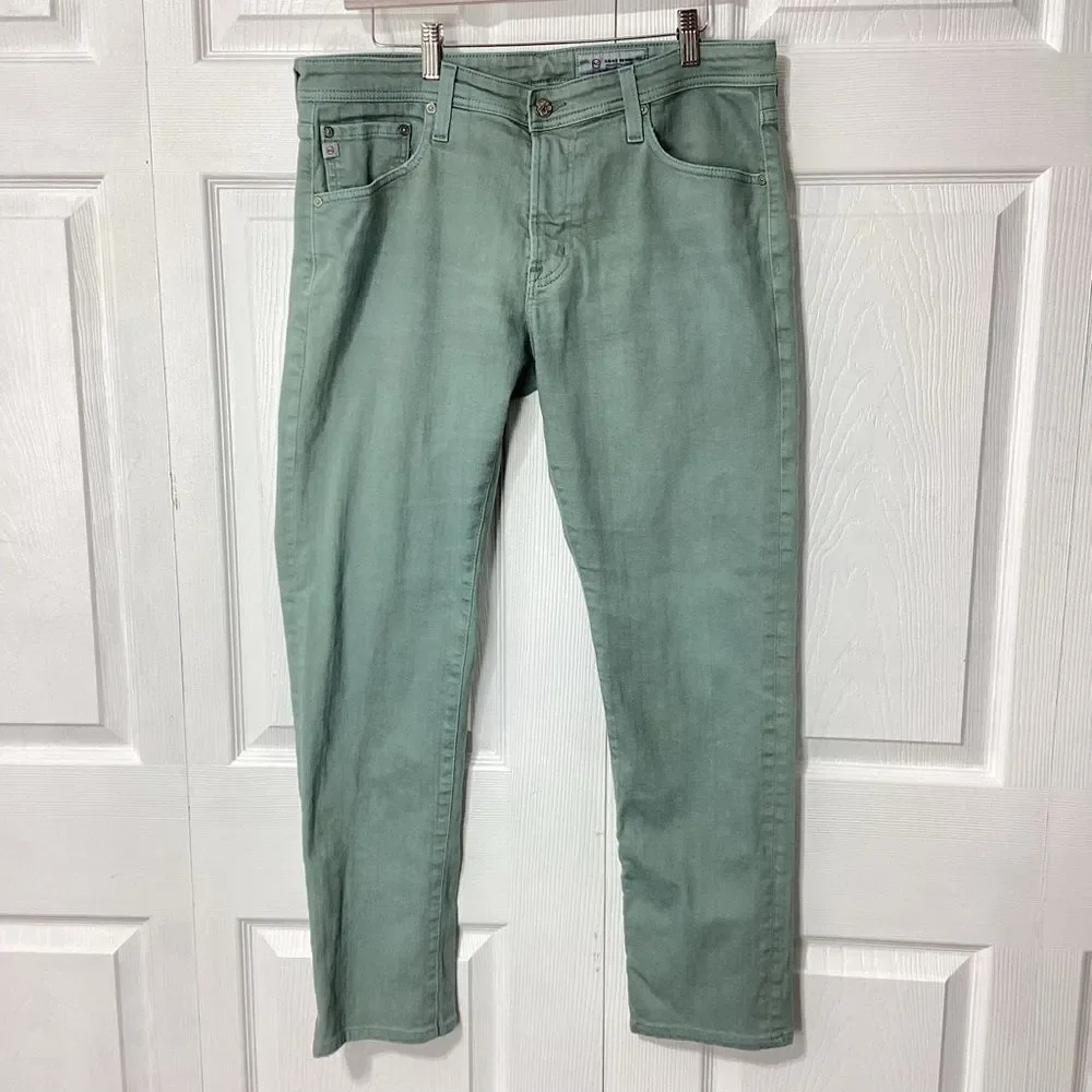 Adriano Goldschmied AG Jeans Ag-ed Denim Gray Green Mid Rise Straight 34R Men's